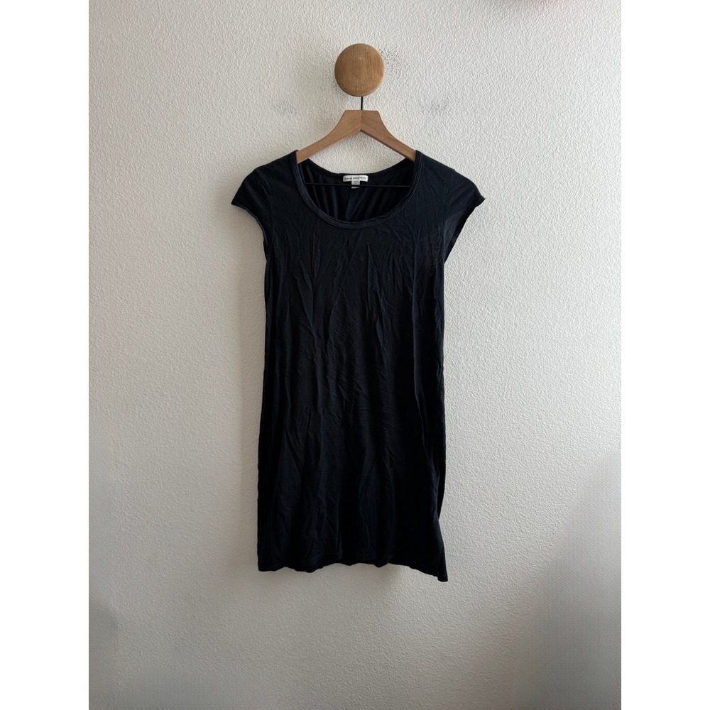James Perse Black Mini Tshirt Dress Size 0 (XS)